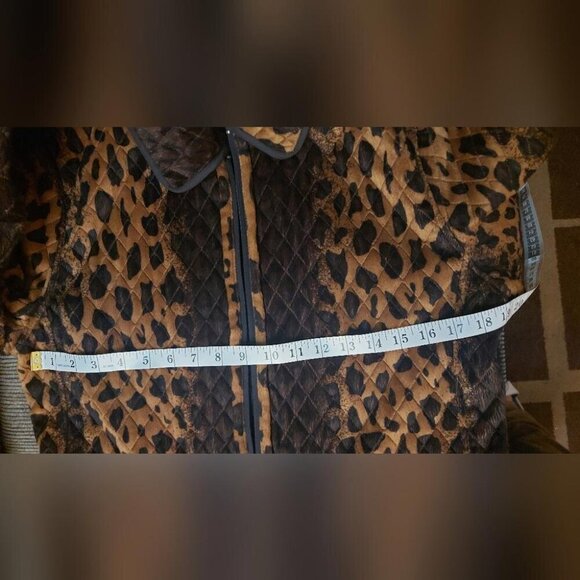 Leopard Print Reversible Quilted Jacket S Y2K Indie Sleaze Streetwear - Picture 6 of 14